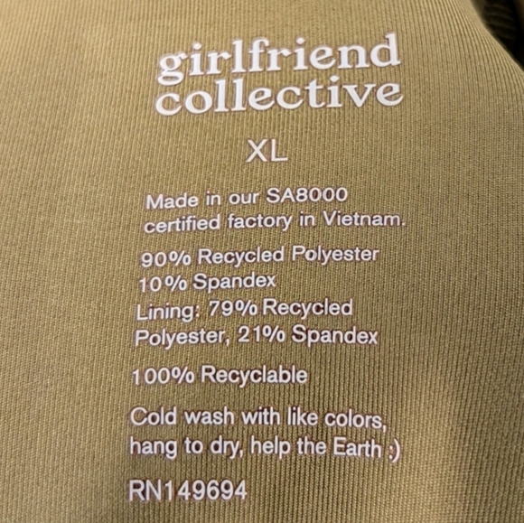 Girlfriend Collective Saturn Naomi Workout Dress With Shorts Size XL - Picture 5 of 5